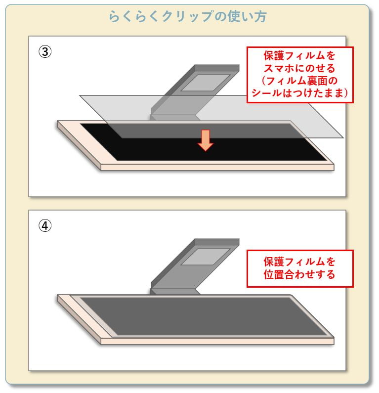 スマホ保護フィルムを簡単に貼る手順